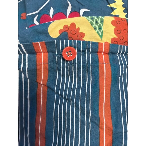 IKEA ROSENRIPS Twin Duvet Cover Blue Floral Folk Art Vintage 1999 - Picture 2 of 5